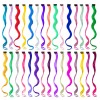 How to Apply 12-Piece Rainbow Curly Clip-In Hair Extensions for Women & Girls